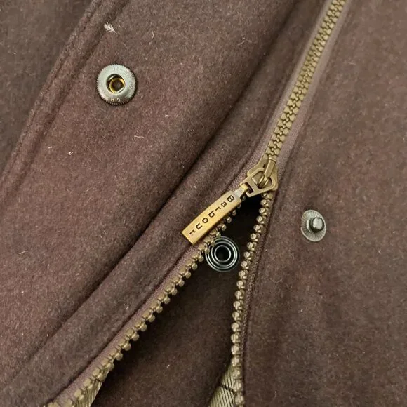 Barbour Newmarket Coat Women's Wool Brown Waterproof Breathable US 12 NWT $500 - Picture 7 of 16